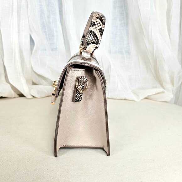 Anne Klein Snakeskin Print Top Handle Satchel Crossbody Bag - Picture 7 of 12
